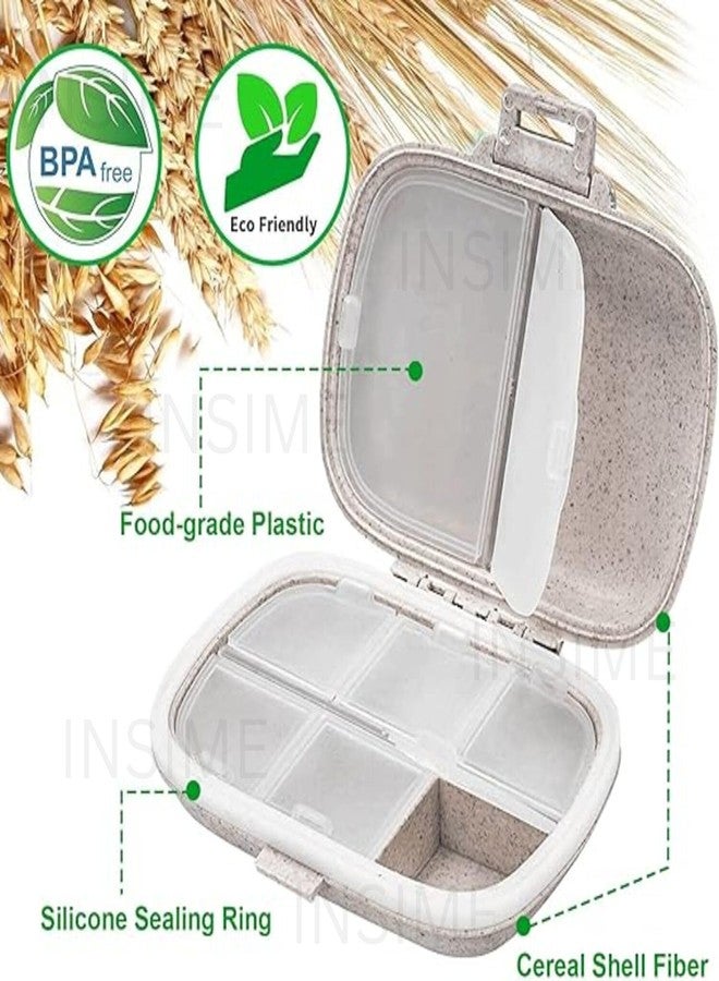 INSIME Medicine Box for Travel with 8 Compartments | Airtight Medicine Pill Organizer Box small Pocket Size 3 Times a day | Daily Weekly Tablets Box Organiser Home Daily Use - Image 4